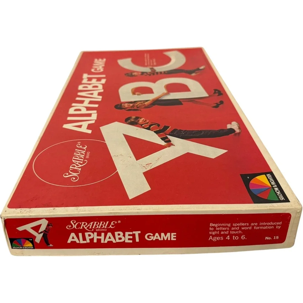 Scrabble Alphabet Game Selchow & Righter No 15 Vintage 1972 Board Game Complete‎